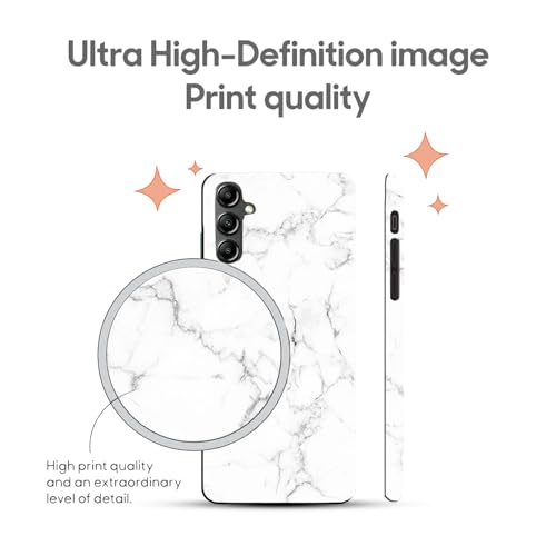 Image of COLORflow Back Cover Compatible with Samsung Galaxy A14 5G / 4G | Beautiful White Marble | Designer Printed Hard CASE Bumper Back Cover Compatible with Samsung Galaxy A14 5G / 4G
