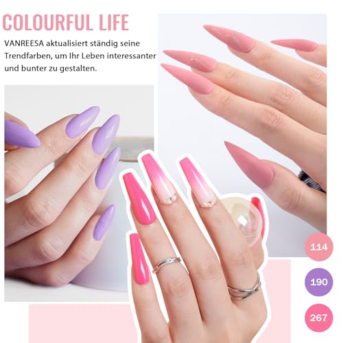 VANREESA U V Nagellack Set, 35 Farben Gel Nägel Set mit 48W U V/LED Nagellampe, Gelnägel Starterset mit Professioneller Elektrische Nagelfräser, Nagelset Gelnägel Starterset Geschenk für Frauen