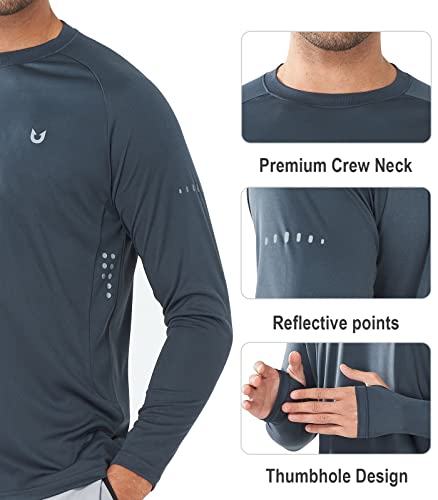 Northyard Men's Upf 50+ Sun Protection Shirts Uv Long Sleeve Rash Guard Shirt Quick Dry Swim Fishing Hiking Running Darkgrey Xl #TOP2