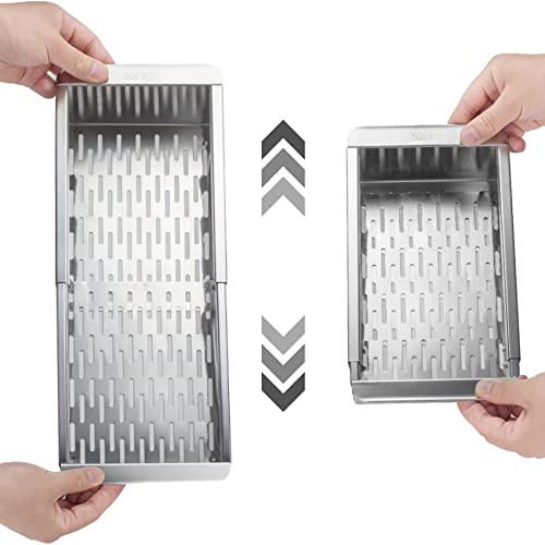 Panier passoire évier acier inoxydable durable et extensible pour votre cuisine