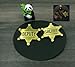 4 Uniquely Charming US Sheriff's brooch Badges, of Excellent Quality, Perfect for Clothing Accessories, Toys, Birthday Parties, Wear Them to Feel The Fearless and Heroic Majesty