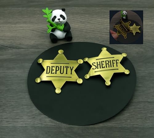4 Uniquely Charming US Sheriff's brooch Badges, of Excellent Quality, Perfect for Clothing Accessories, Toys, Birthday Parties, Wear Them to Feel The Fearless and Heroic Majesty by KANGHEMAOYI - Used condition - Image 3