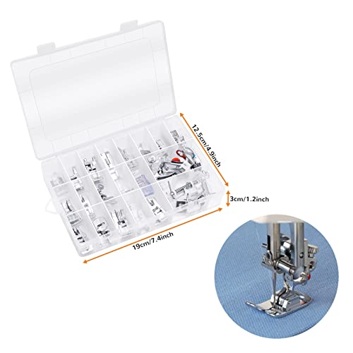 Presser Foot Set 42Pcs, Sewing Machine Presser Feet Kit Accessories With Manual For Brother, Babylock, Singer, Elna, Toyota, New Home, Simplicity, Necchi, Kenmore Low Shank Machines #TOP5