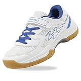 cungel Kids Volleyball Tennis Pickleball Badminton Shoes, Boys Girls Indoor Court Tennis Shoes, Hook & Loop...