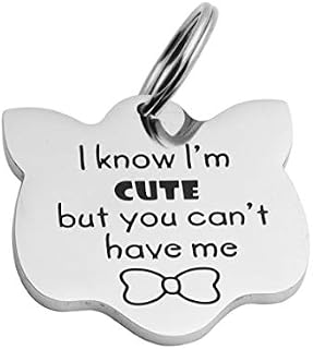 Kingmaruo Funny Pet Tag Stainless Steel Pet Tags Dog Tag for Collar Puppy