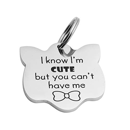 Kingmaruo Funny Pet Tag Stainless Steel Pet Tags Dog Tag for Collar Puppy