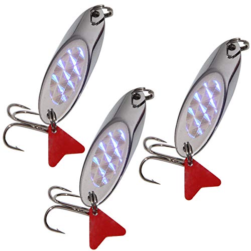 Fishing Lures Spoons Hard Bait Jigs Metal Fishing Lure Spinnerbait With Treble Hooks Fishing Tackle Box For Salmon Bass Trout 7G 10Pcs #TOP3