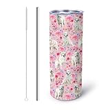 Yogusut Great Pyrenees Gifts for Women, 20oz Stainless Steel Insulated Tumbler...