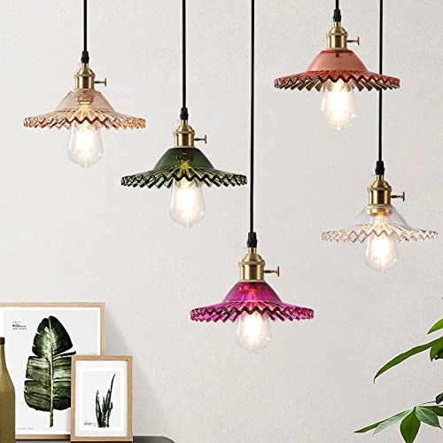 Lámpara de techo con pantalla de vidrio para comedor y cocina industrial 5