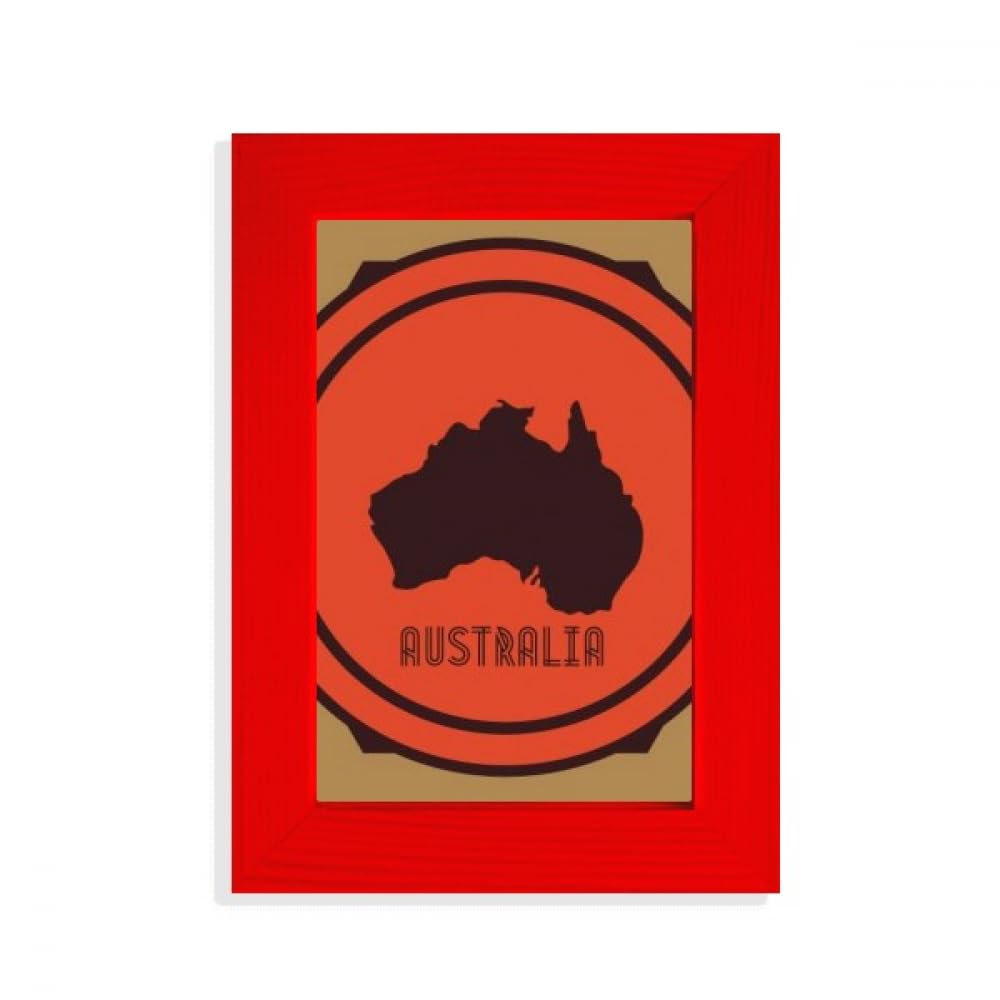 Cadre photo rouge et noir Australie idee cadeau originale pour passionne de voyage