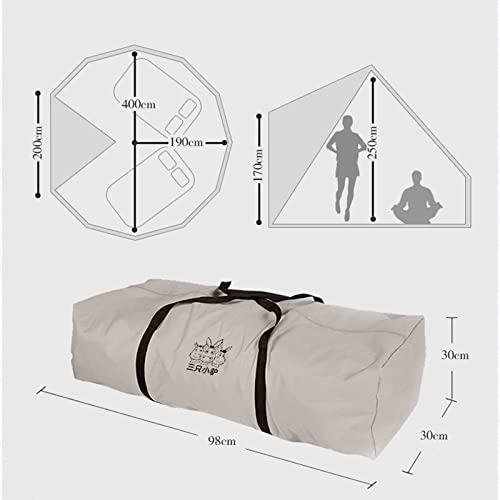 Carpa grande para 4-6 personas, impermeable y resistente al viento miniatura 6