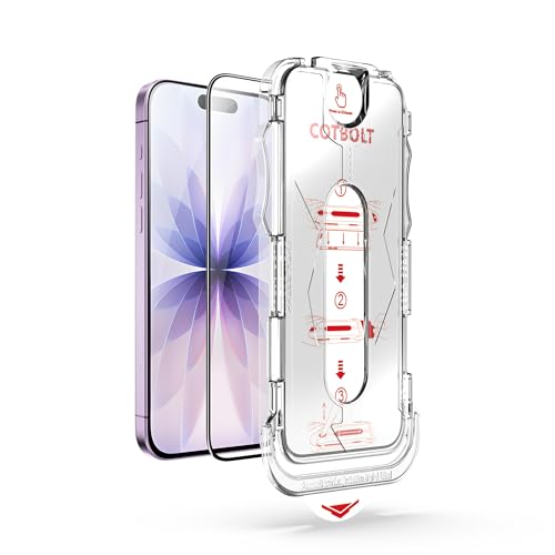 Image of Tempered Glass for iPhone 17 /16 Pro Screen Protector [Military Grade Shatterproof & Longest Durable] Screen Protector iPhone 17 /16 Pro Tempered Glass Full Coverage