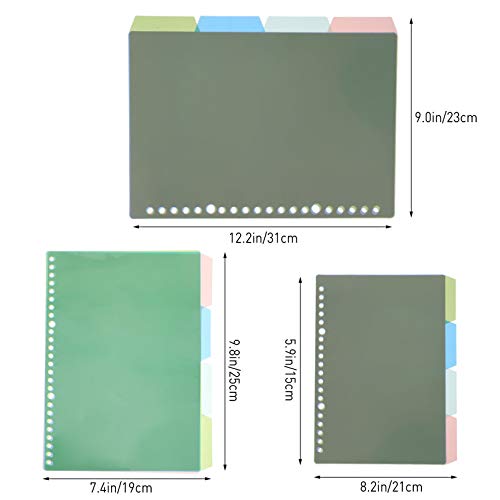 12 Conjuntos Página Separadora De Índice Divisores De Pasta Divisores De Cartão Abas Inseríveis Abas