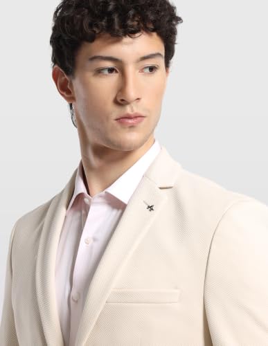 Image of Arrow Men's Textured Zero Calorie Slim Fit Blazer