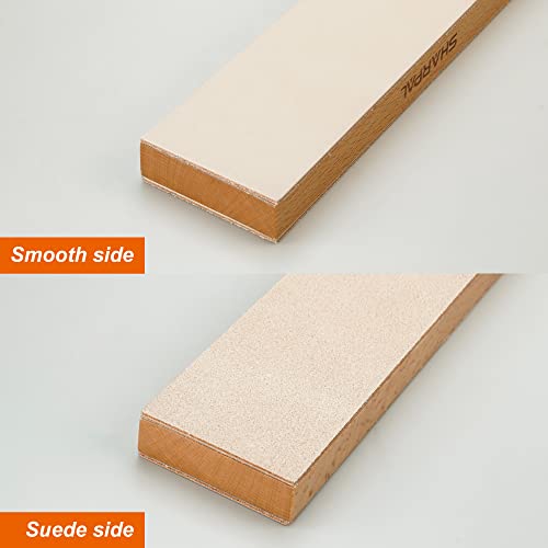 SHARPAL 205H Double-Sided Leather Strop 13.2" x 2.4" Kit, Genuine Cowhide Stropping Block with 2 oz Polishing Compound & Angle Guide, Knife Strop for Honing Knives, Tools, Fathers Day Gift by SHARPAL - Image 3