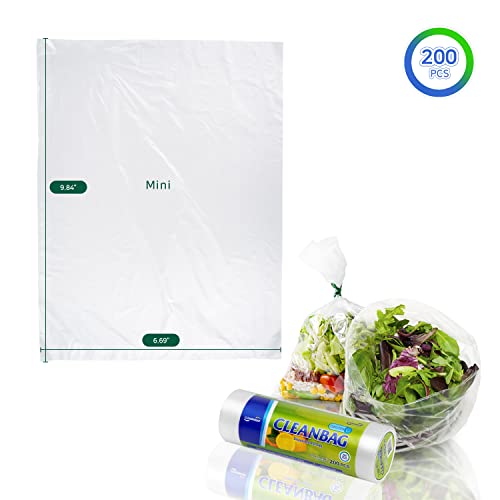 Cleanwrap Food Storage Roll Bags (6.69 * 9.84-200 Pcs) | Food Plastic Bags, Mini Plastic Bags, Plastic Bread Bags, Roll Plastic Bags, Plastic Produce Bag #TOP1