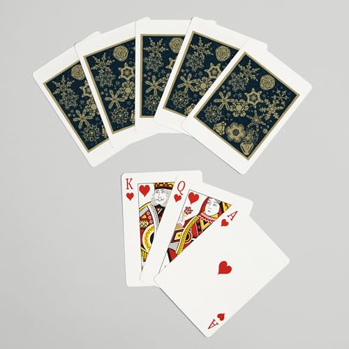Baraja Póker 52 cartas Diseño Vintage Copos de Nieve miniatura 7