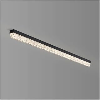 39.37in Bubble Crystal LED Linear Light, Modern Flush Mount Ceiling Lamp & Wall Sconce, Aesthetic Ambient Lighting for Bedroom, Hallway, Closet(Black)