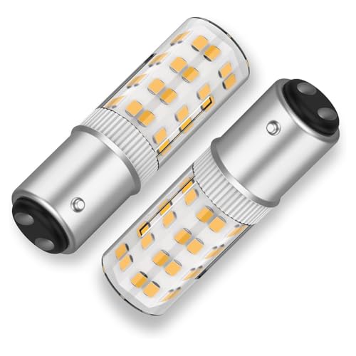 Asyduey Bombilla LED BA15DLED de 120 V con Base de Bayoneta de Contacto Doble, Equivalente A JD T3/T4 de 50 Vatios, Bombilla LED de Repuesto para Máquina de Coser A