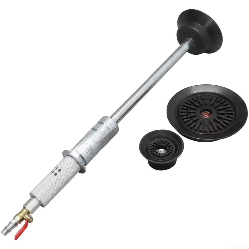 Gdfnmogo Herramienta de reparación de carrocería con extractor de abolladuras neumático, ventosa de vacío y martillo deslizante para eliminación de abolladuras exteriores del coche (tres ventosas)