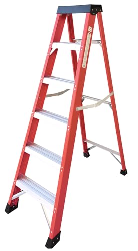 Ladder 6-Ft Fiberglass Step Ladder, 500 lbs, Type IAA