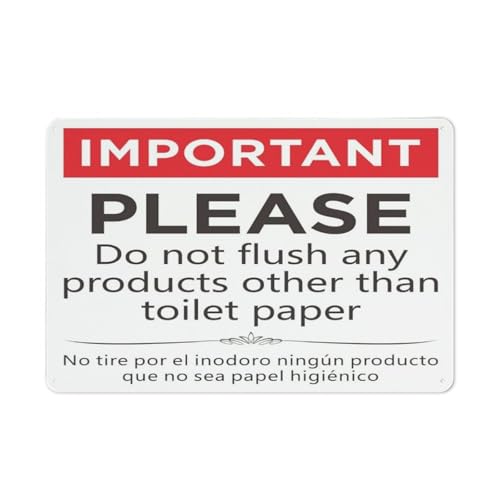 Important Do Not Flush Products Other Than Toilet Paper Metal