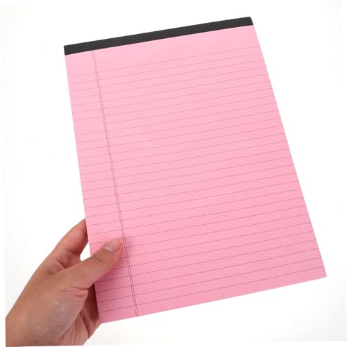 Bloc-notes déchirable rose ligné carnet de notes avec colonnes pour bureau et école - 4
