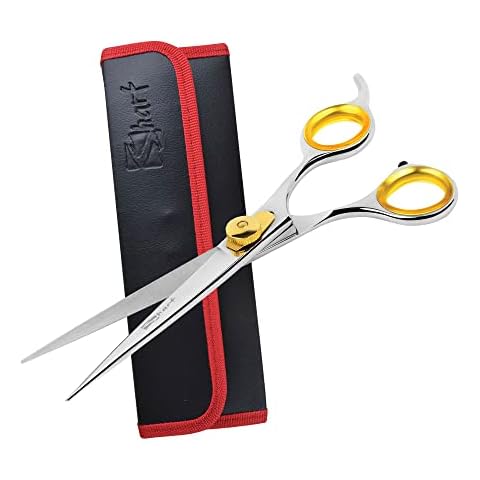 SHARF Gold Touch Pet Grooming Scissors Straight Blades, 7.5 Inch Dog Shear Cover
