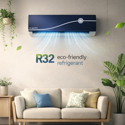 Image of Ecozen Smart Air Conditioner - 1.5 Ton Inverter AC with Intelligent Cooling and Smartphone App Control (Indigo Flow) - IDU-WSAC18310XE52VMA, ODU-WSAC18310XE52VMA