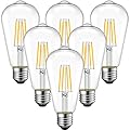 ANWIO ST21 LED Filament Bulb 7W(60 Watt Equivalent) Dimmable 2700K Warm White Vintage Edison Light Bulb E26 Medium Base (6-Pack)