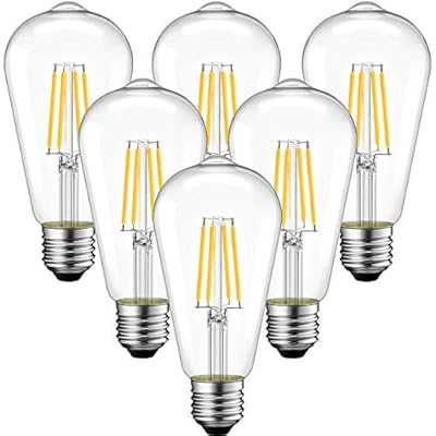 ANWIO ST21 LED Filament Bulb 7W(60 Watt Equivalent) Dimmable 2700K Warm White Vintage Edison Light Bulb E26 Medium Base (6-Pack)