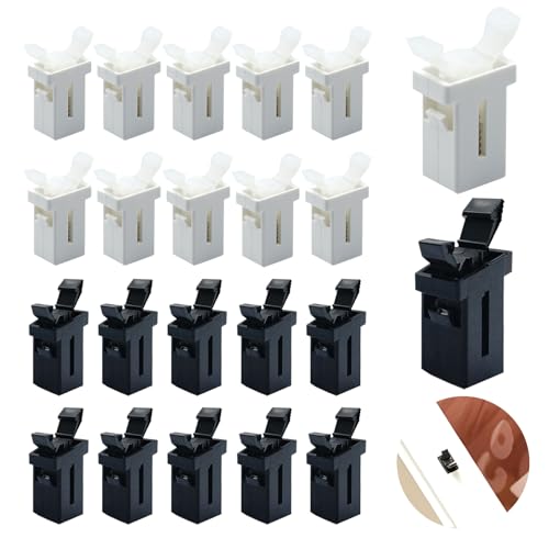 20 Pièces Loquets Rechange pour Couvercle Brabantia, Fermeture de Verrouillage Touch Top Flexible, Clips de Couvercle Tactile Compatible avec Poubelle