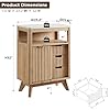 Amazon.com: RedLemon Bathroom Floor Cabinet with Sliding Door, Modern ...