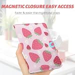 Passport Holder, Cute Travel Wallet Cover with RFID Blocking,Strawberry - Image 6