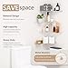 Sezanrpt 8x11.8 Inch Clear Corner Shelf Wall Mount Set of 4, Acrylic Corner Floating Shelves, Wall Organizer Shelf for Bathroom, Kitchen, Bedroom, Living Room, Dining Room, Office