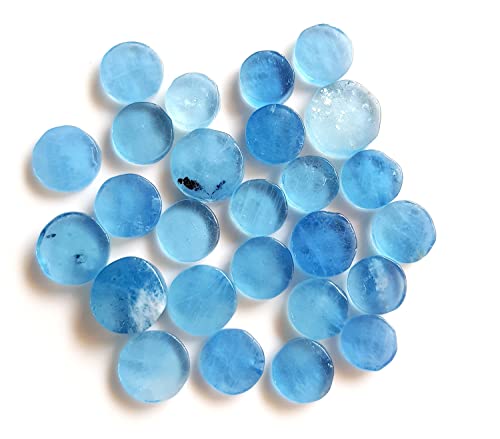 Aquamarine Gemstone Flat Back Coin Shape Beads 15 Pieces Size - 6 To 7 Mm Approx. | Loose Gemstone Smooth Beads For Jewelry Making [Gsku-39] #TOP1