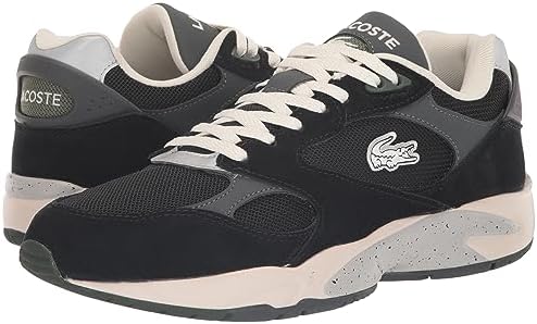 Lacoste Men's 46SMA0011 Sneaker, BLK/DK Gry, 11 | Image 6