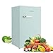 ASCOLI Retro Mini Fridge 85L, Compact Refrigerator, Under Counter Fridge, Direct Cooling, Super Quiet, Adjustable Racks, Defrost, Mechanical Control, Led Light