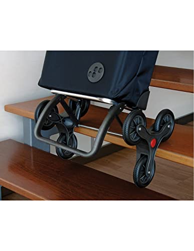 Klappbarer Einkaufsroller Rolser Wallaby Tweed 6 Räder Treppensteiger - Schwarz – Bild 8