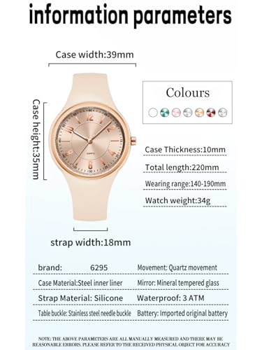 Women's Quartz Watch Soft Silicone Strap Ladies Watches Analog Quartz Watches with Luminous Easy-Read Dial Fashion Wrist Watch for Students Women Men Unisex - Image 5