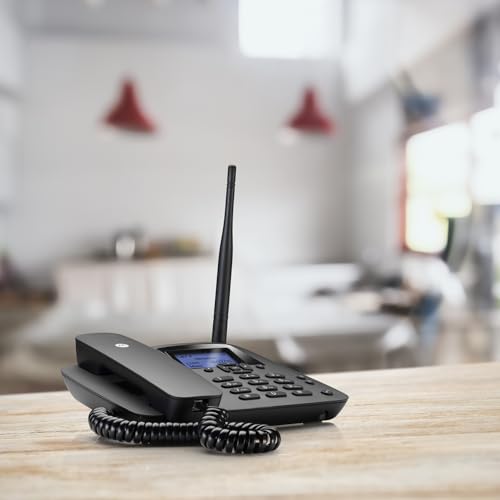 Téléphone fixe sans fil FW200L Motorola noir avec carte SIM 2G GSM quadri-bande - 5