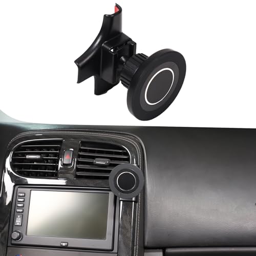 Car Phone Holder Mount Compatible with Chevrolet Corvette C6 Z06 ZR1 2005-2013 Center Console Dashboard Air Outlet Handsfree Phone Mount Magnetic Phone Mount Dash Clip Accessories (Style B)