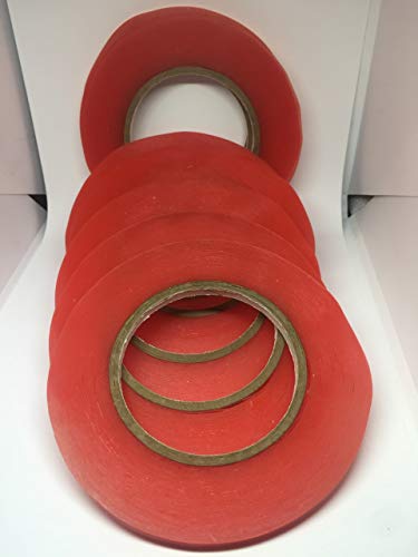 Image of 33M(36YD) Cell Phone Adhesive Heat Resistant Acrylic Double Side Adhesive Tape ROLL Clear Cell Screen Replacement Tape Phone Repair RED Liner 1 /4 inch x 60 YD Pack of 1 ROLL
