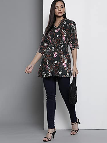 Image of One femme Women's Pleated Printed Tunic Shirt