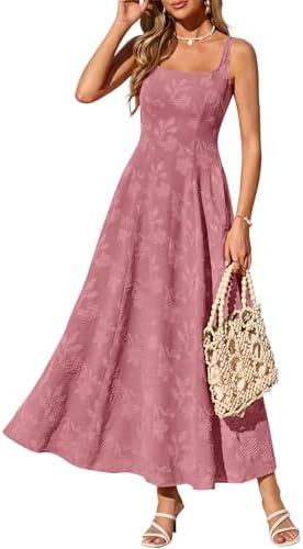 PRETTYGARDEN Womens Summer Dresses 2026 Casual Sleeveless Square ...