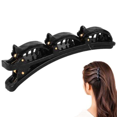 Pinzas para el cabello con doble capa y banda torcida, sujetadores trenzados para peinados, accesorios para peinar para mujeres y niñas miniatura 1