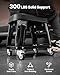 VEVOR Mechanic Stool, 300 lbs Capacity, Black, Industrial Style, Plastic Seat, Wheels, 360 Swivel, Tool Tray, Screwdriver Rack