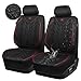 CAR PASS Waterproof Car Seat Covers Front Seats,Neoprene Seat Covers 3D Tyre Embossed,All-Weather Automotive Seat Cover Non-Slip Durable,Universal Fit for SUVs Cars Trucks, Airbag Compatible,Black Red