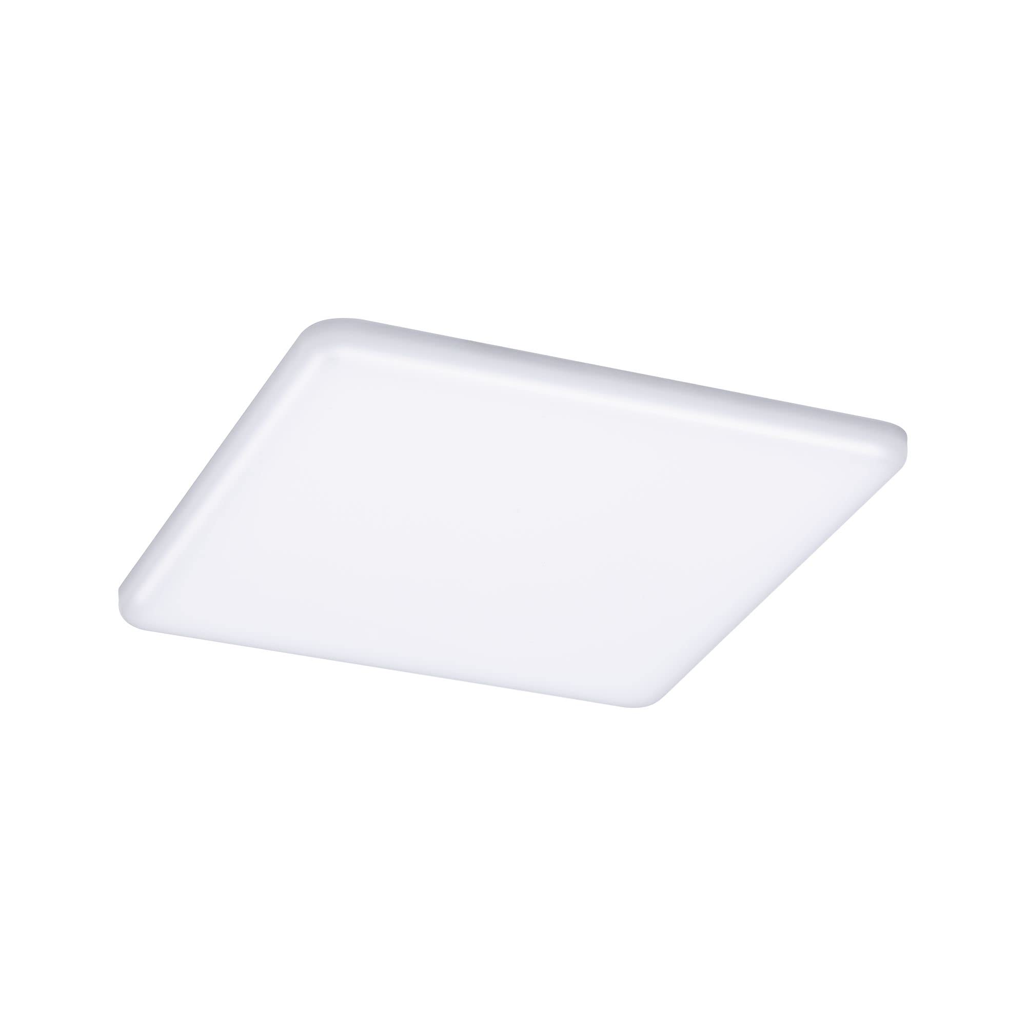 Paulmann 92398 Panel LED, oprawa wpuszczana Veluna VariFit, IP44 185x185mm czworok., w kompl. oprawa sufitowa 1x17,5 W satyn. tworzywo sztuczne 4000 K