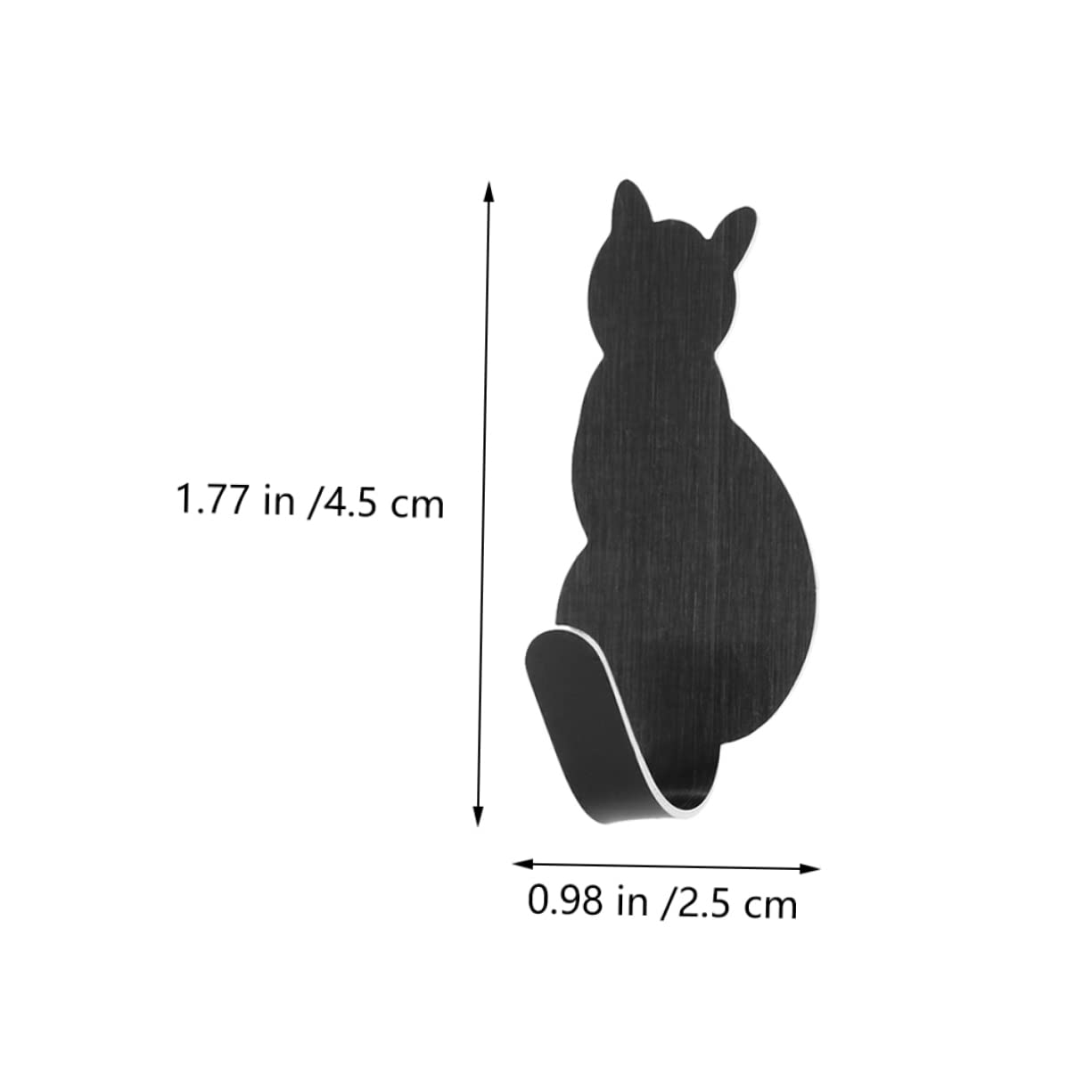 Ganci A Parete A Forma Di Gatto - 2 Pezzi - Adesivo Autoadesivo - Per Cucina, Bagno - Nero - Foto 9